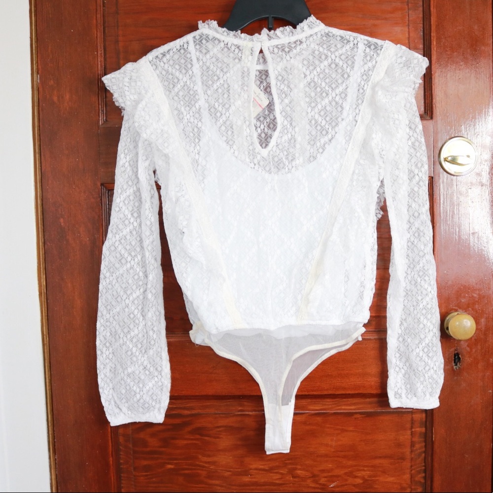 Free People Goldie Ruffled Lace Bodysuit - Picture 5 of 5